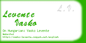 levente vasko business card